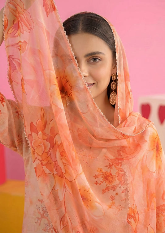 3 Piece - Embroidered Lawn - Fantak Amber V307 - 10