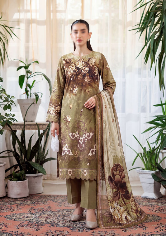 3 Piece - Embroidered Lawn - Fantak Luxe V303 - 11