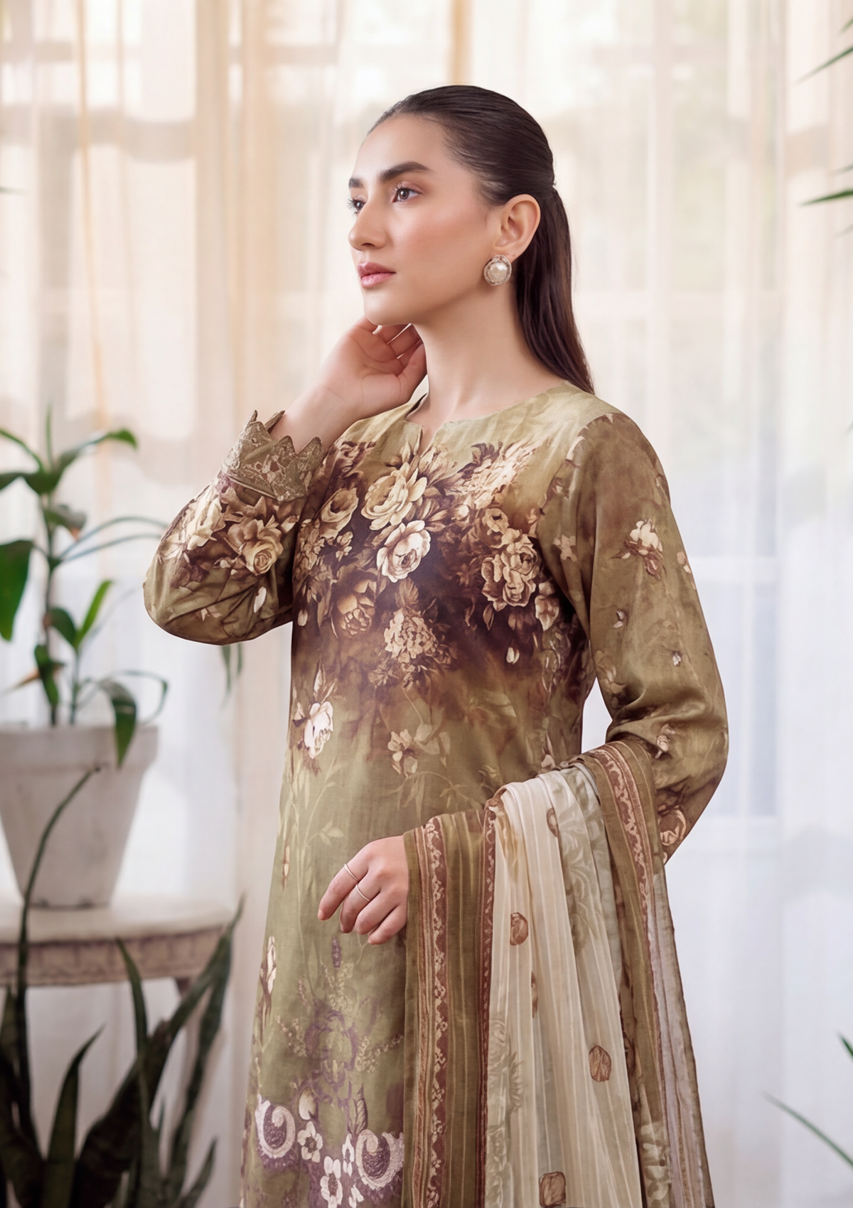 3 Piece - Embroidered Lawn - Fantak Luxe V303 - 11