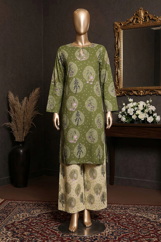 2 Piece - Digitally Printed Lawn - Coral 11420