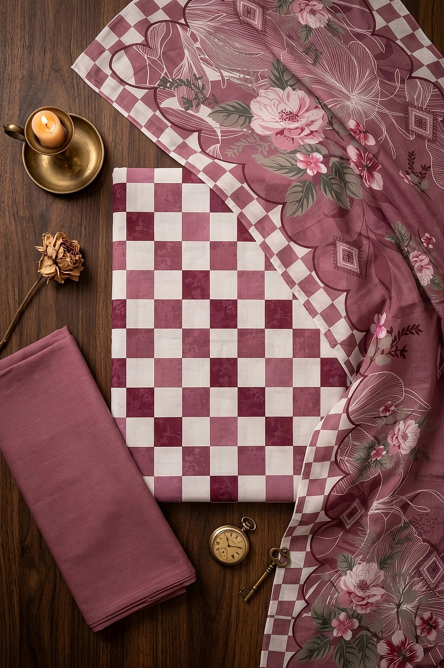 3 Piece - Digitally Printed Lawn - F10 - D5008