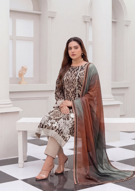 3 Piece - Embroidered Lawn - Fantak Nirvana V156 - 2