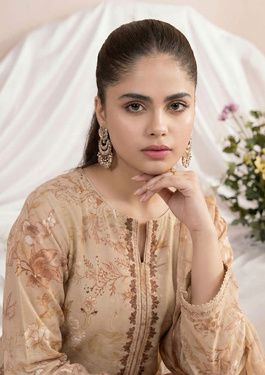 3 Piece - Embroidered Lawn - Fantak Amber V307 - 2