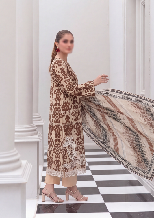 3 Piece - Embroidered Lawn - Fantak Nirvana V156 - 3