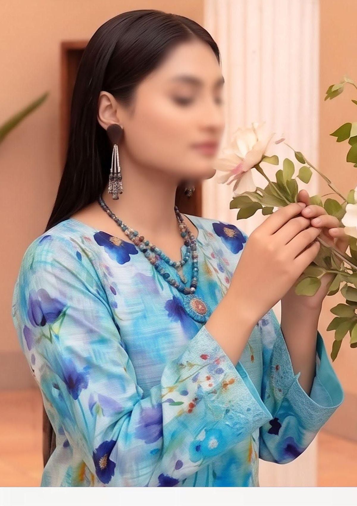 3 Piece - Embroidered Lawn - Fantak Raya V177 - 03