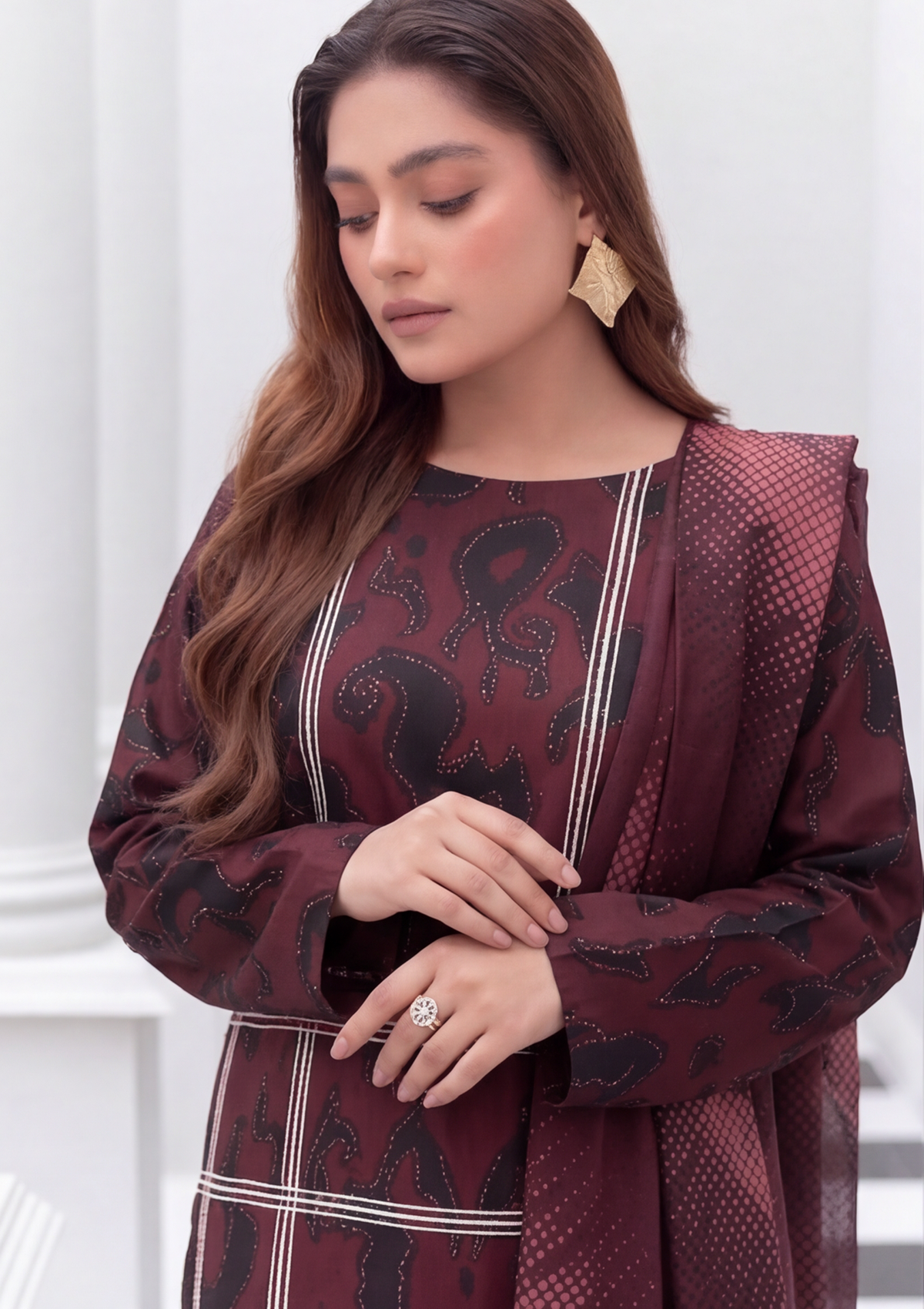 3 Piece - Embroidered Lawn - Fantak Nirvana V156 - 4