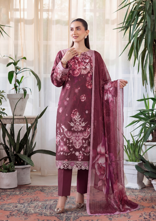3 Piece - Embroidered Lawn - Fantak Luxe V303 - 06
