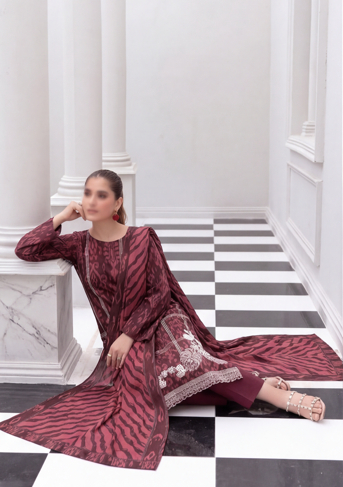 3 Piece - Embroidered Lawn - Fantak Nirvana V156 - 6