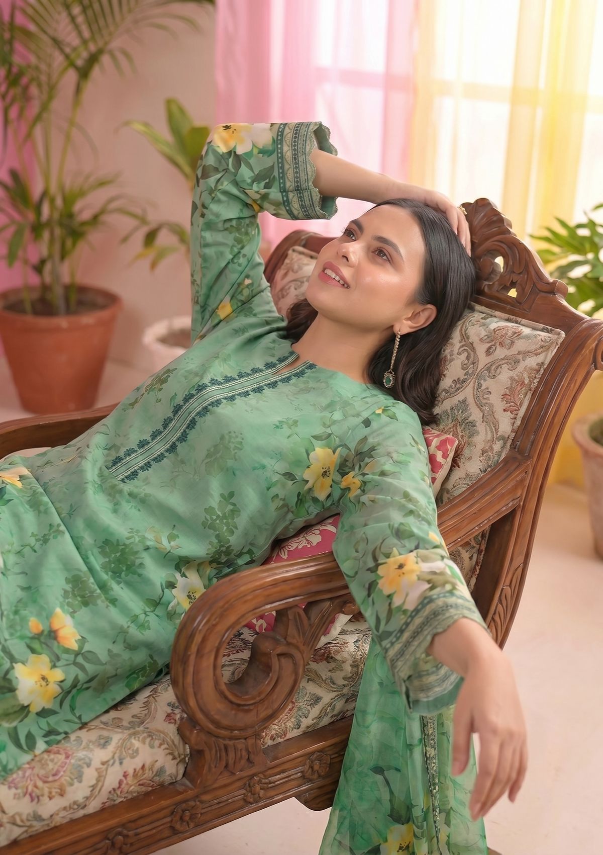 3 Piece - Embroidered Lawn - Fantak Amber V307 - 7