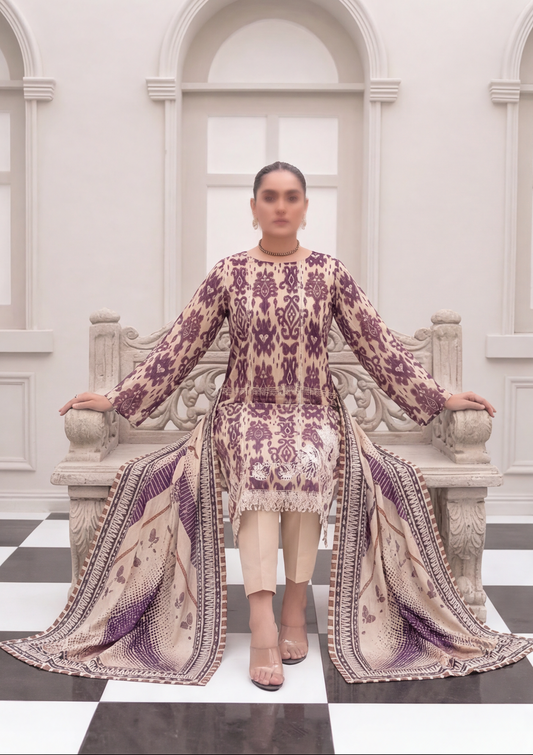 3 Piece - Embroidered Lawn - Fantak Nirvana V156 - 8