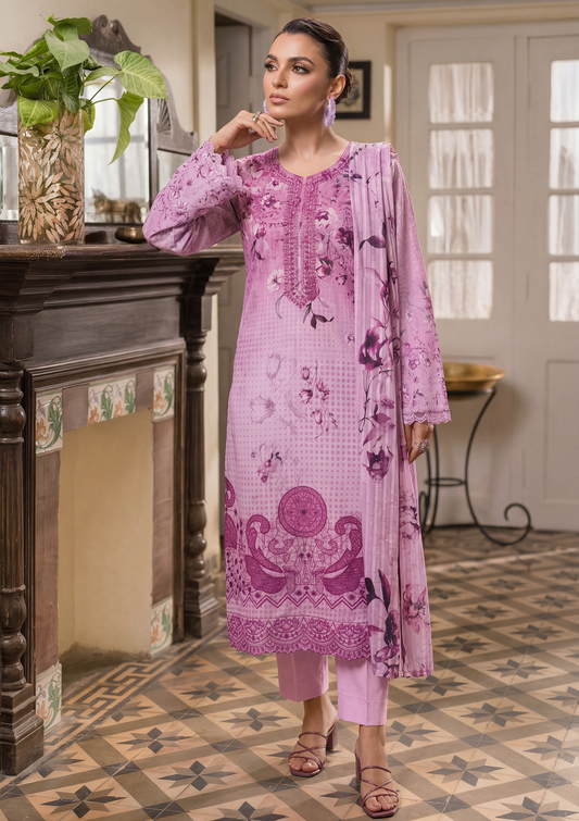 3 Piece - Embroidered Lawn - Fantak Elegant V306 - 9