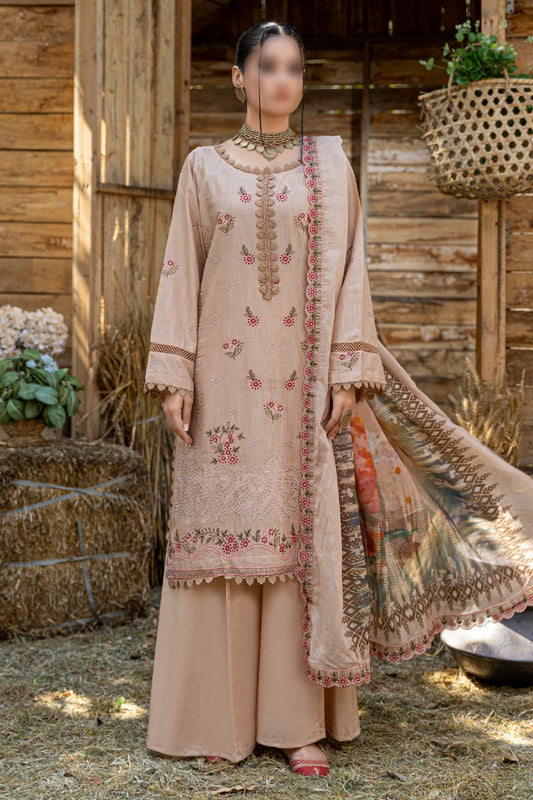 3 Piece - Embroidered Lawn - Andaz 102
