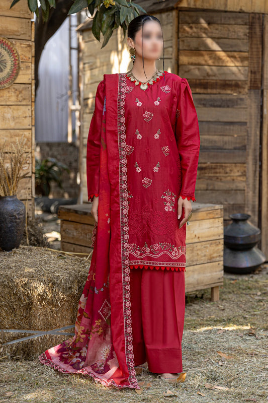 3 Piece - Embroidered Lawn - Andaz 106