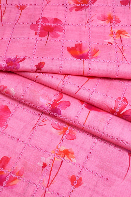 2 Piece - Embroidered Slub Lawn - F4 - D2404