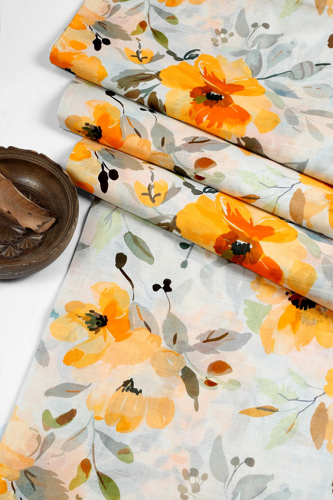 2 Piece - Digitally Printed Slub Lawn - F4 - D3415