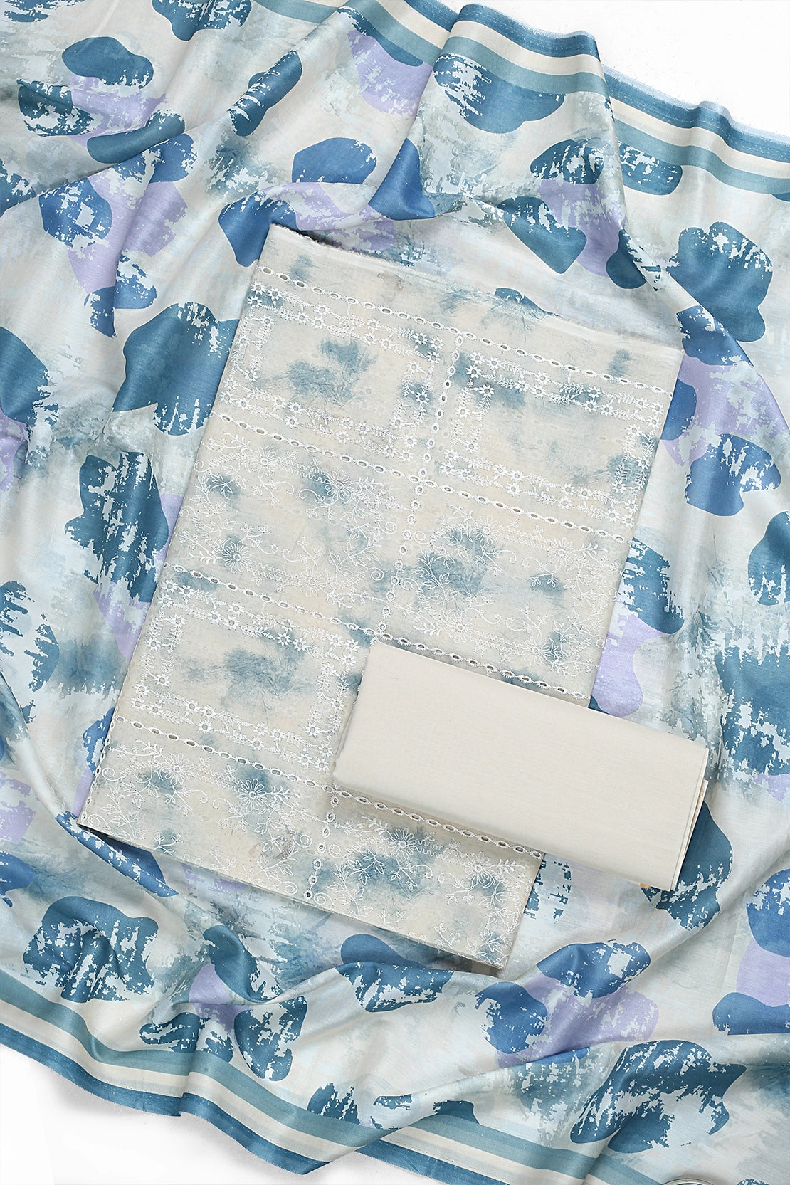 3 Piece - Embroidered Lawn - F58 - D3508
