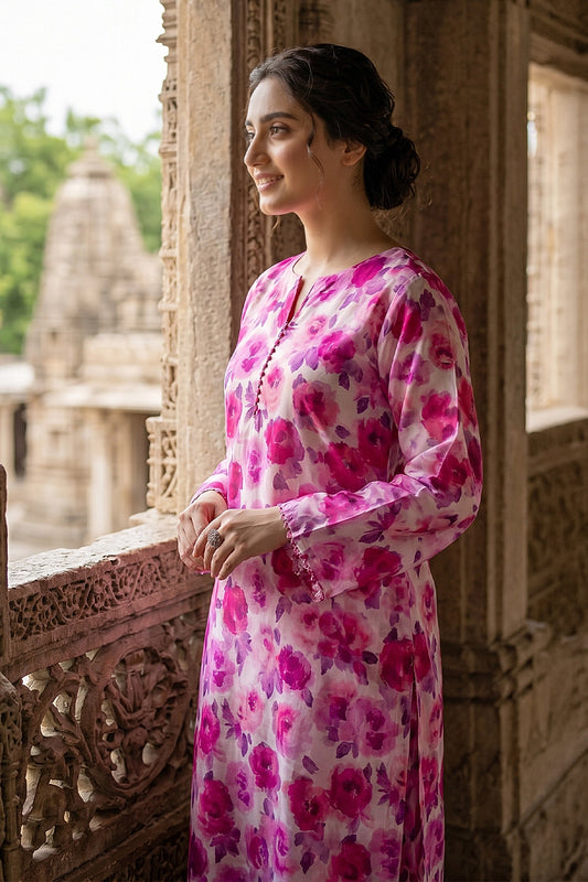 2 Piece - Digitally Printed Doriya Lawn - D4704