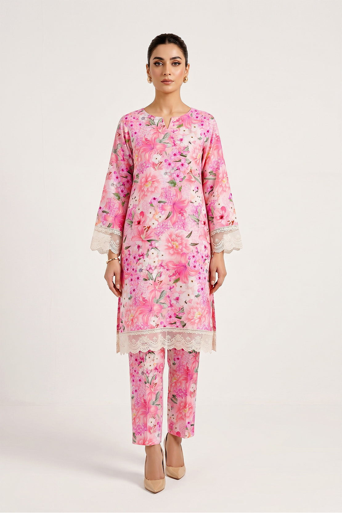 2 Piece - Digitally Printed Doriya Lawn - D4708