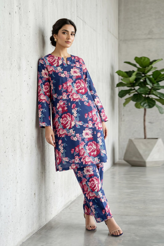 2 Piece - Digitally Printed Doriya Lawn - D4709
