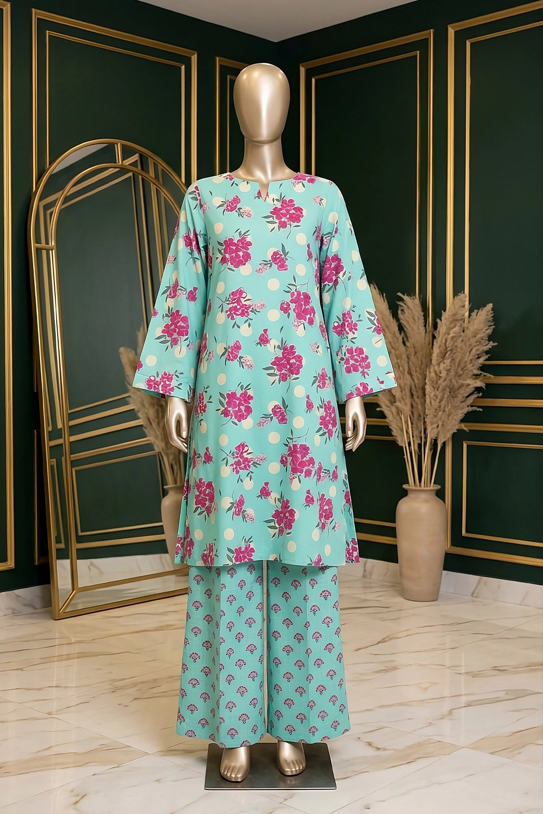2 Piece - Digitally Printed Lawn - B39 - D5105