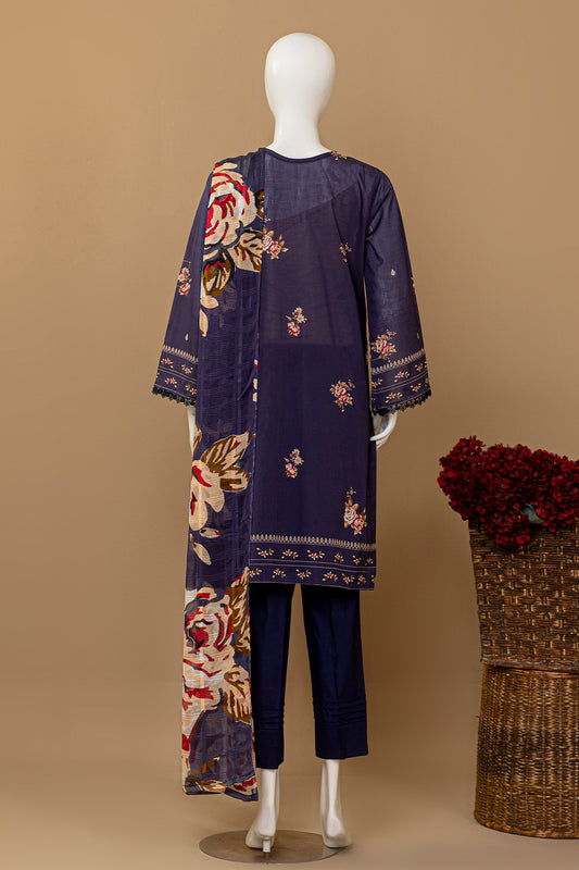 3 Piece - Digitally Printed Lawn - D905