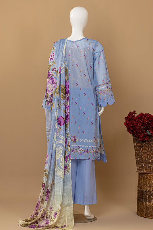 3 Piece - Digitally Printed Lawn - D906