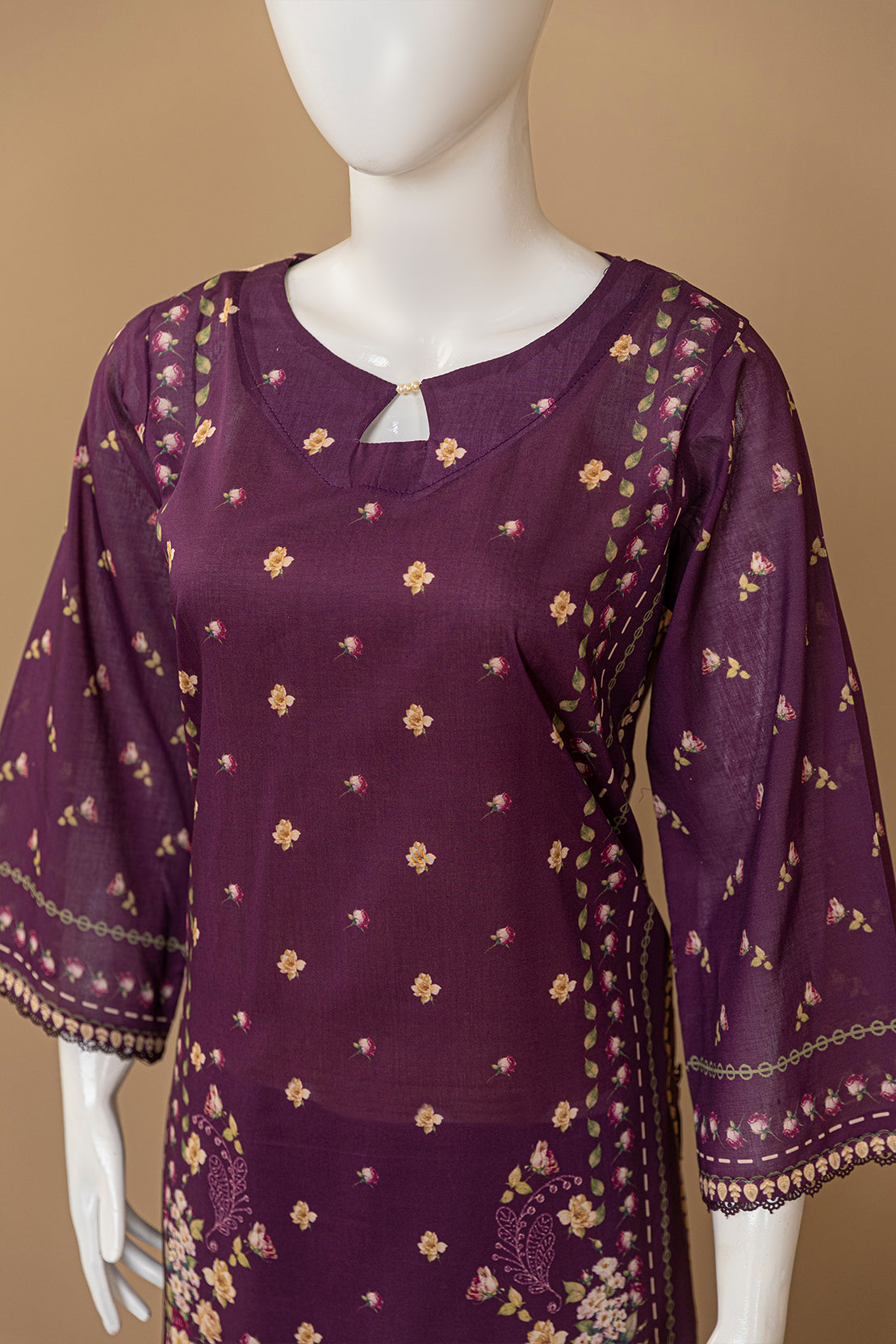 3 Piece - Digitally Printed Lawn - D909