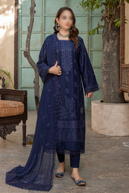 3 Piece - Embroidered Lawn - Farasha 108