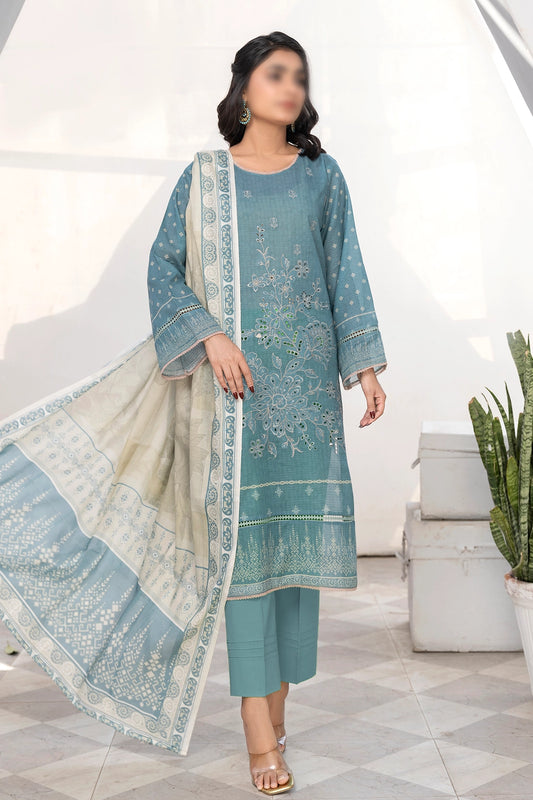 3 Piece - Embroidered Lawn - Jasmine 810