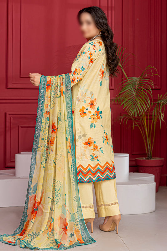 3 Piece - Embroidered Lawn - Luna 102