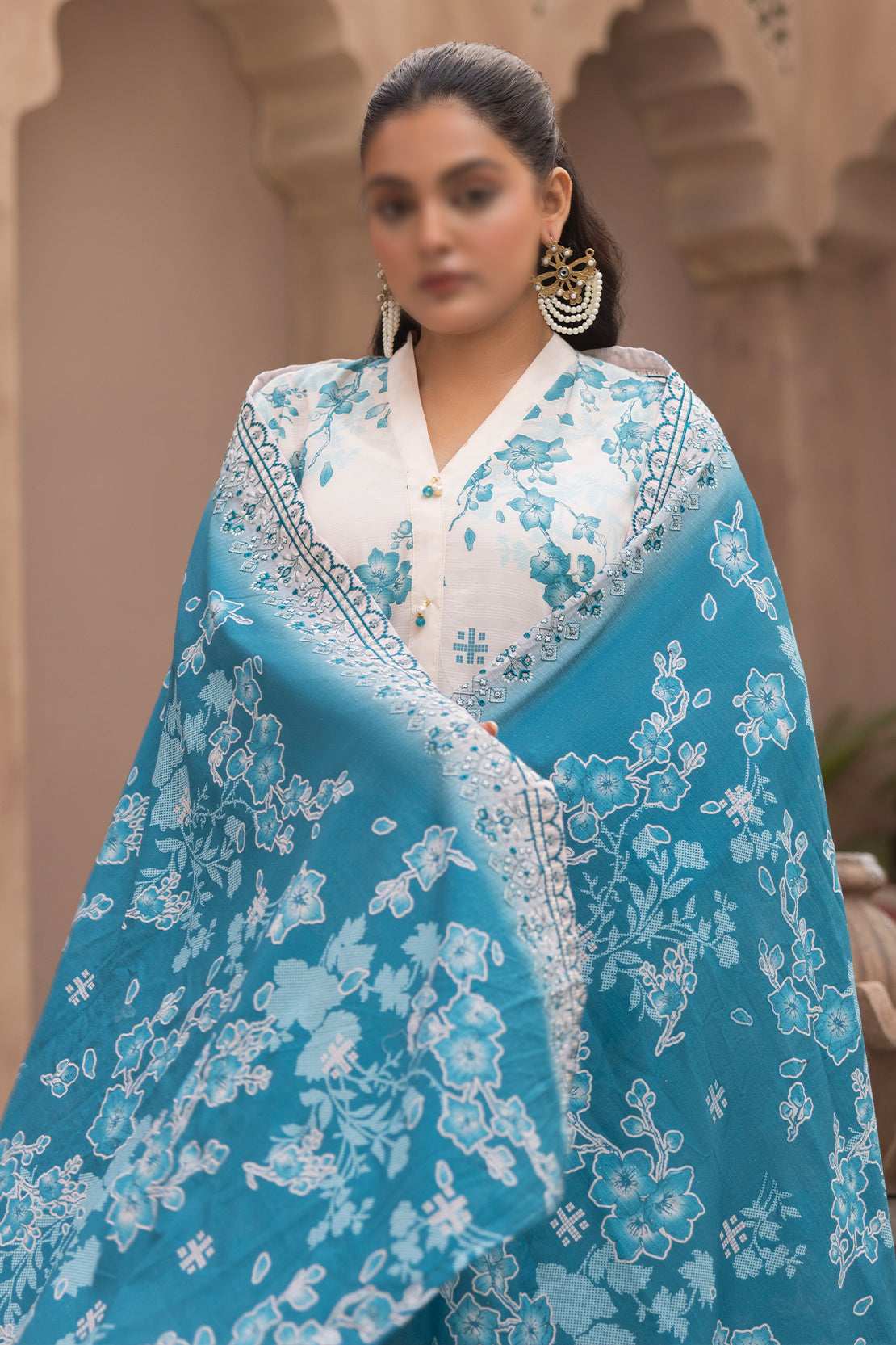3 Piece - Digitally Printed Lawn - Mahnoosh 110