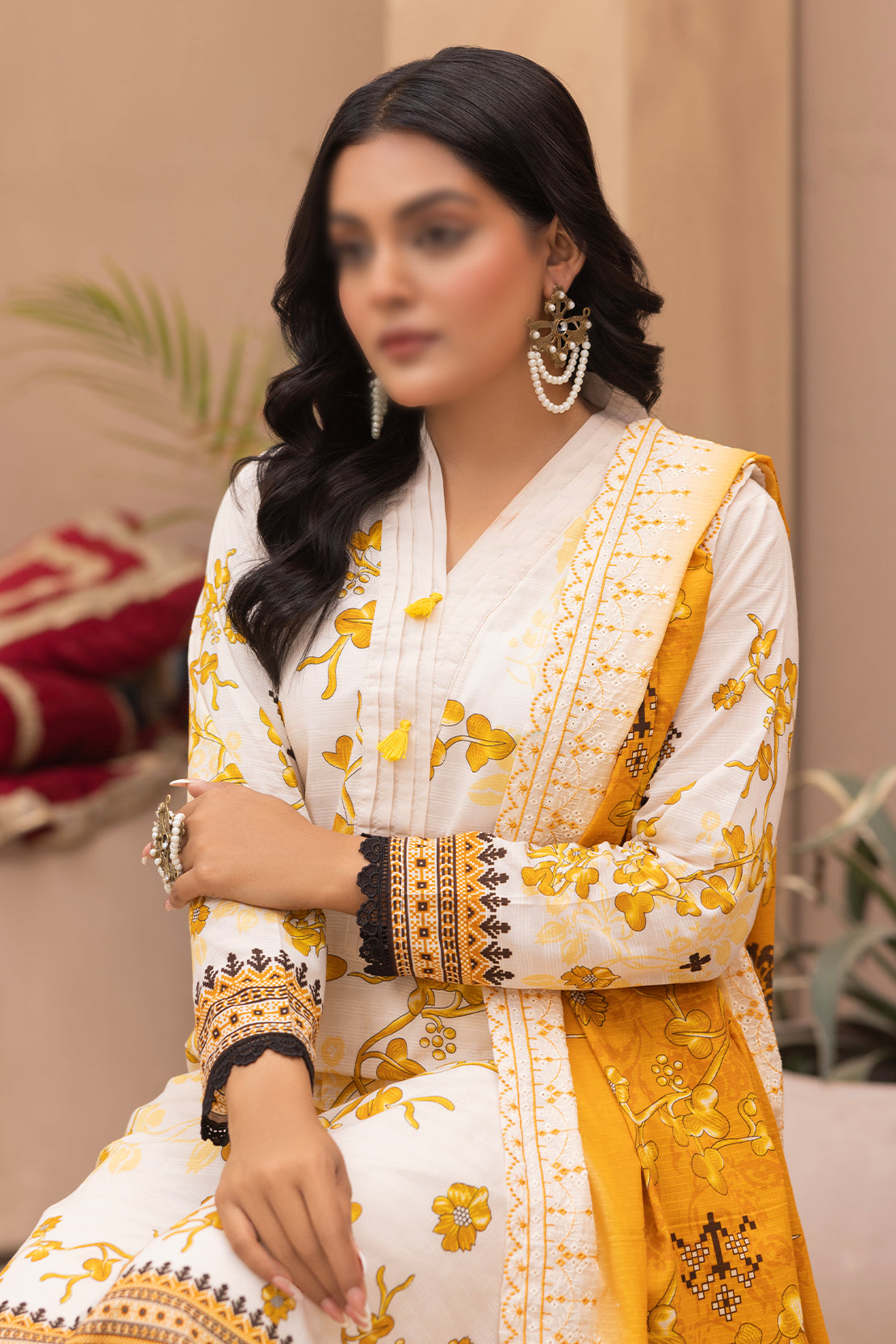 3 Piece - Digitally Printed Lawn - Mahnoosh 104