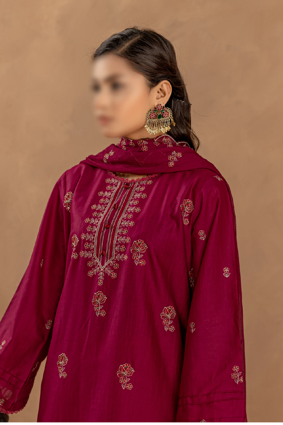 3 Piece - Embroidered Lawn - Nikhar 107