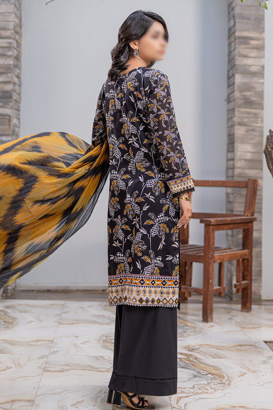 3 Piece - Digitally Printed Lawn - Nureh 910