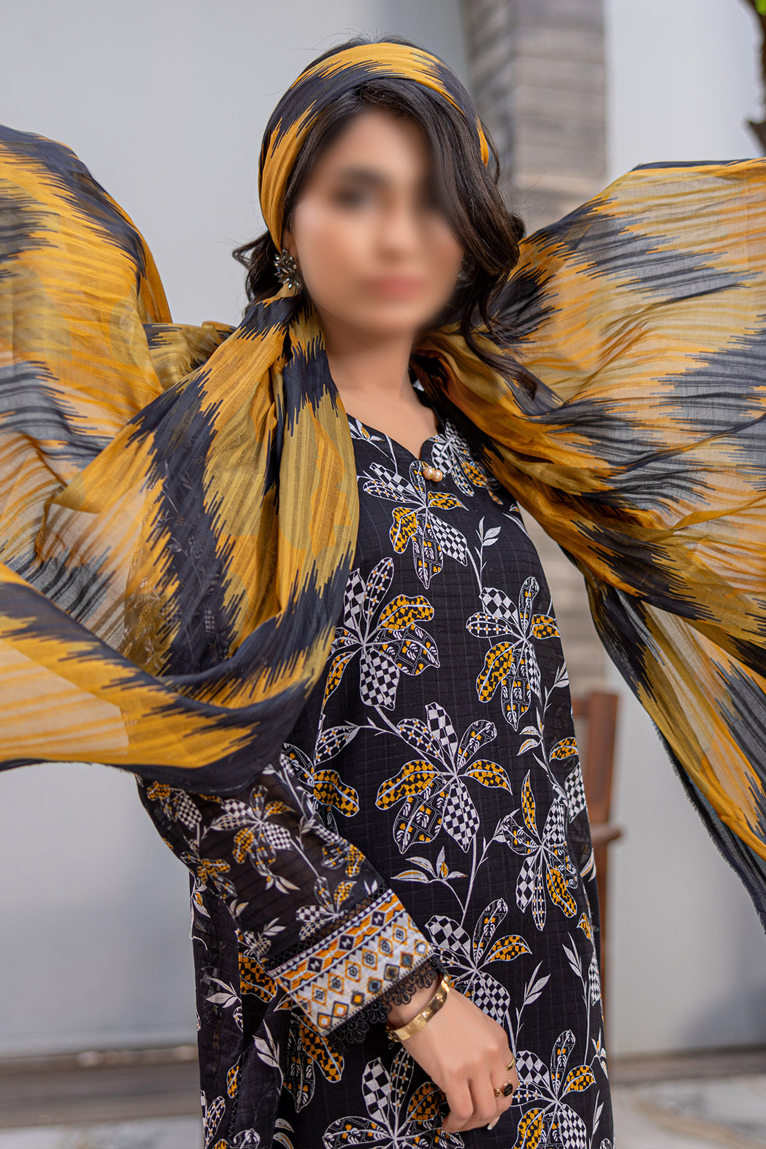 3 Piece - Digitally Printed Lawn - Nureh 910
