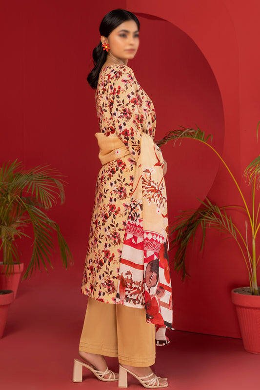3 Piece - Digitally Printed Lawn - Nureh 1209