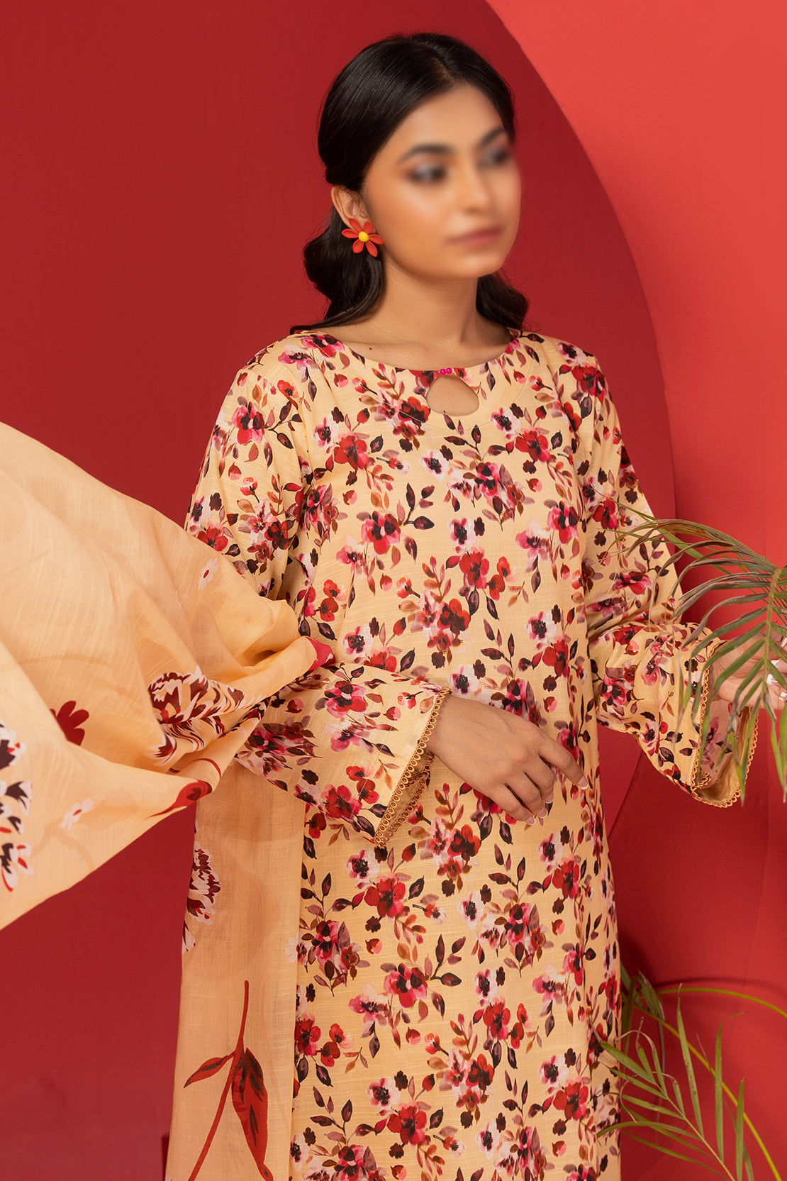 3 Piece - Digitally Printed Lawn - Nureh 1209