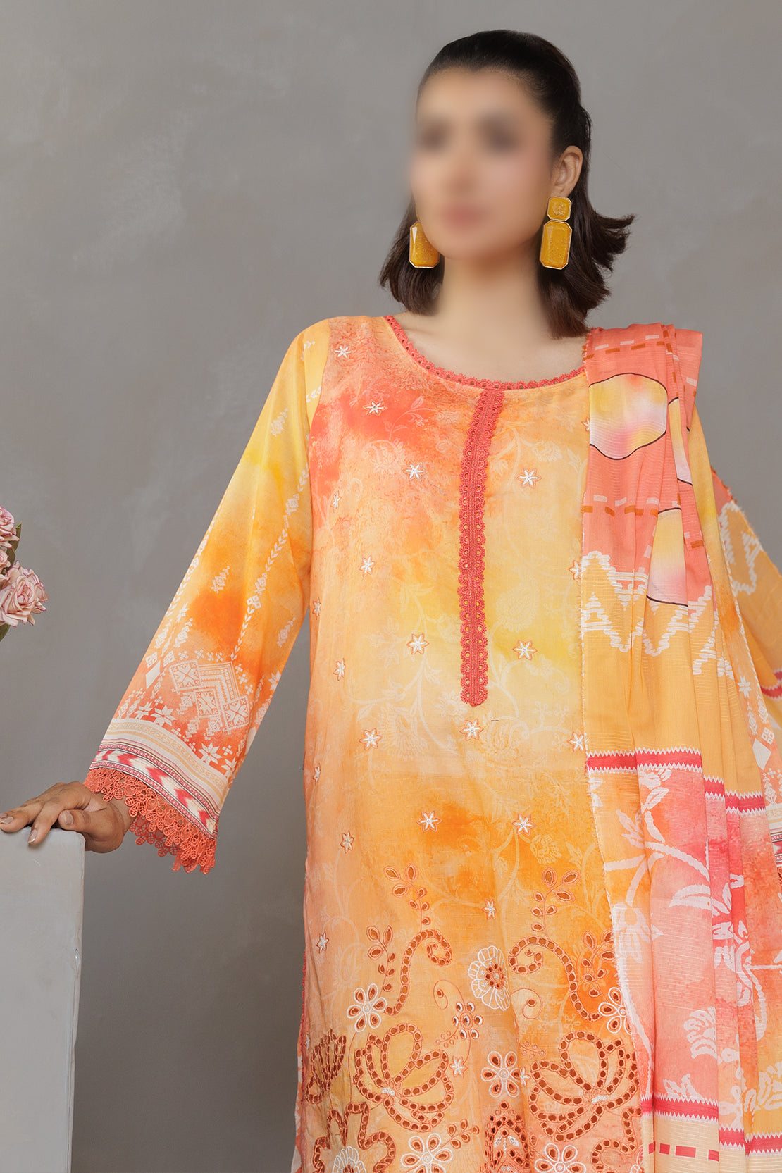 3 Piece - Embroidered Lawn - Parisa 304