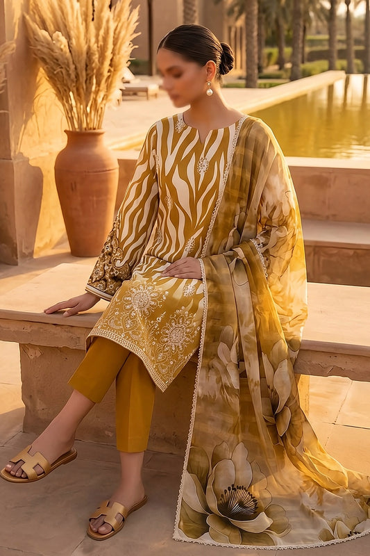 3 Piece - Embroidered Lawn - Pearl 30310
