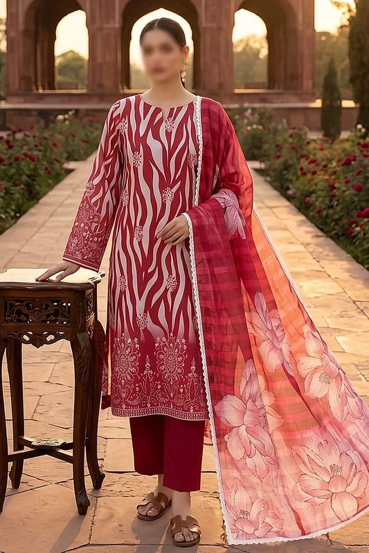 3 Piece - Embroidered Lawn - Pearl 30303