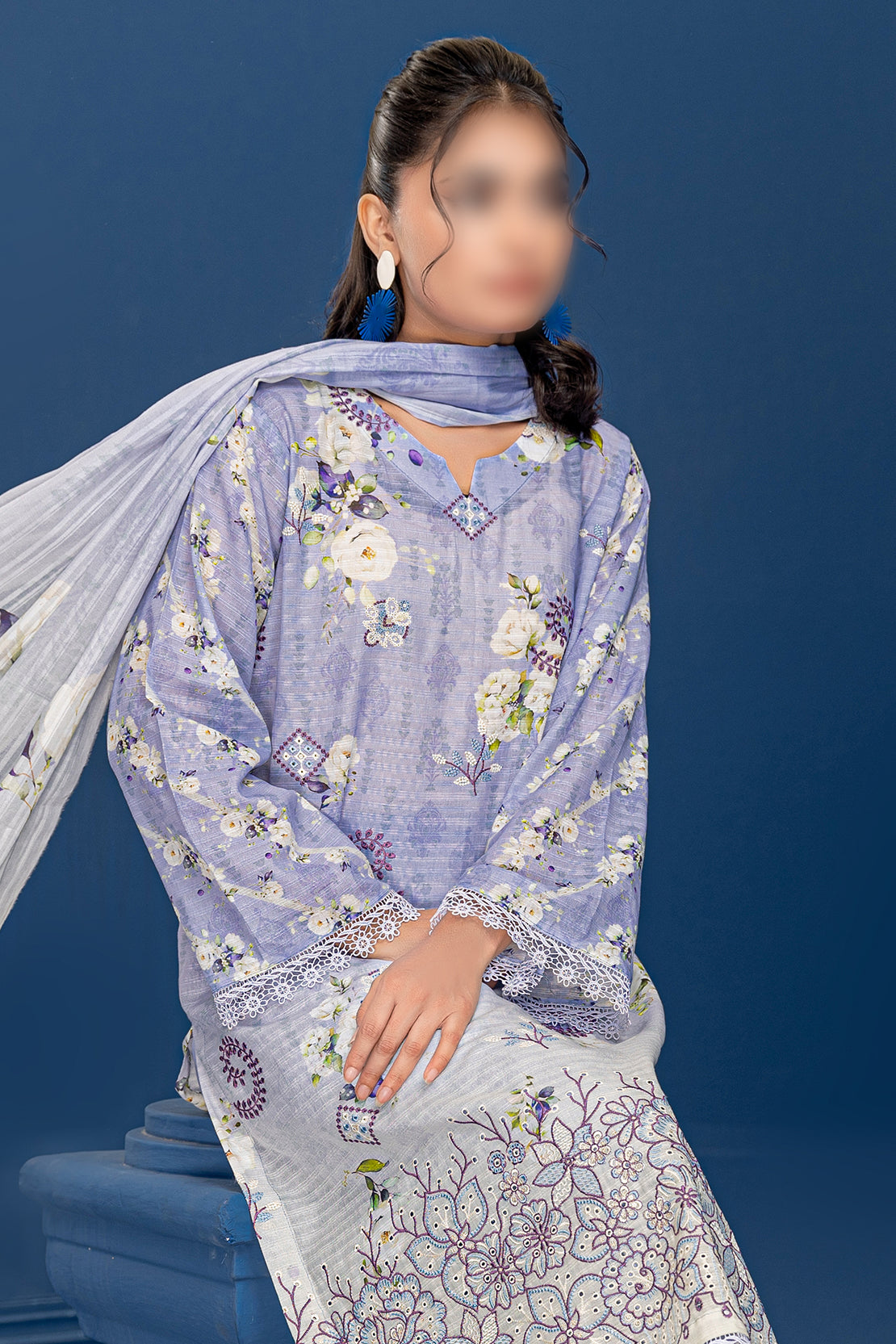3 Piece - Embroidered Lawn - Riwayat 211