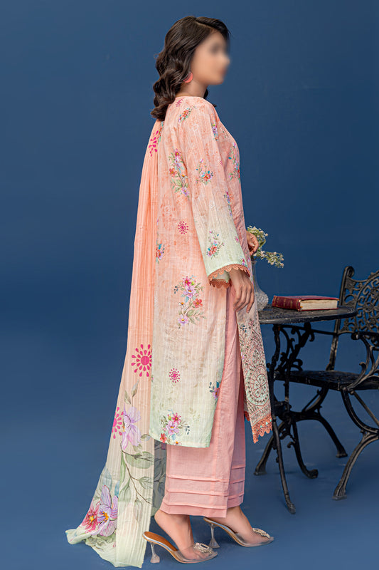 3 Piece - Embroidered Lawn - Riwayat 203