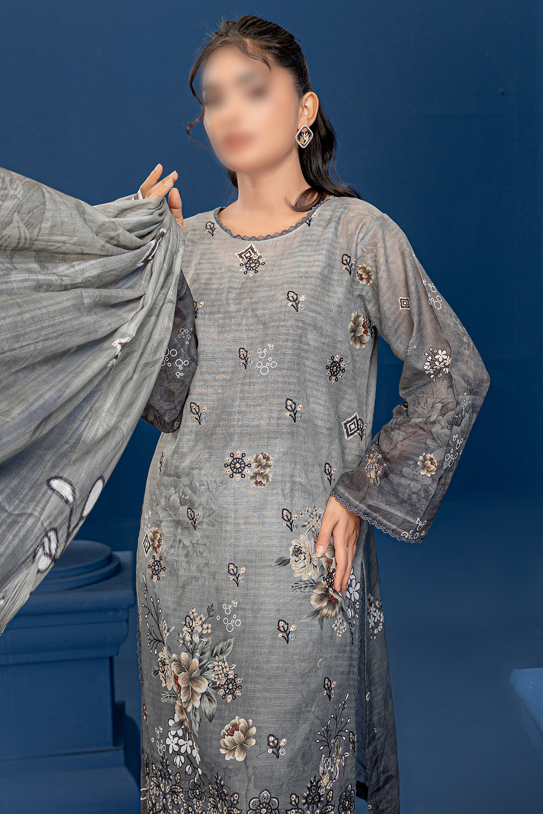 3 Piece - Embroidered Lawn - Riwayat 209