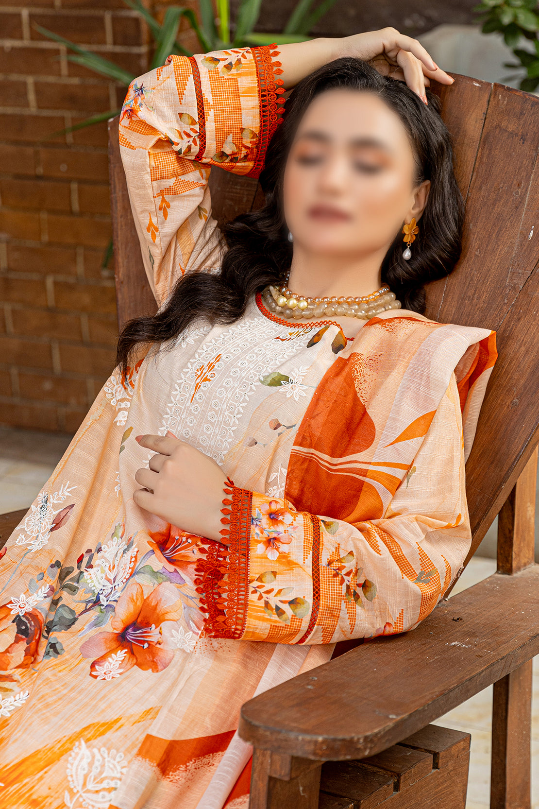 3 Piece - Embroidered Lawn - Sahil 102