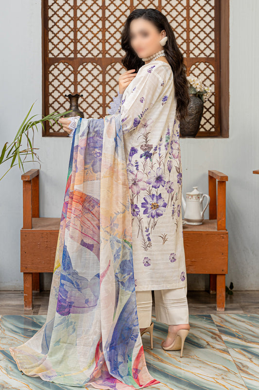 3 Piece - Embroidered Lawn - Sahil 109