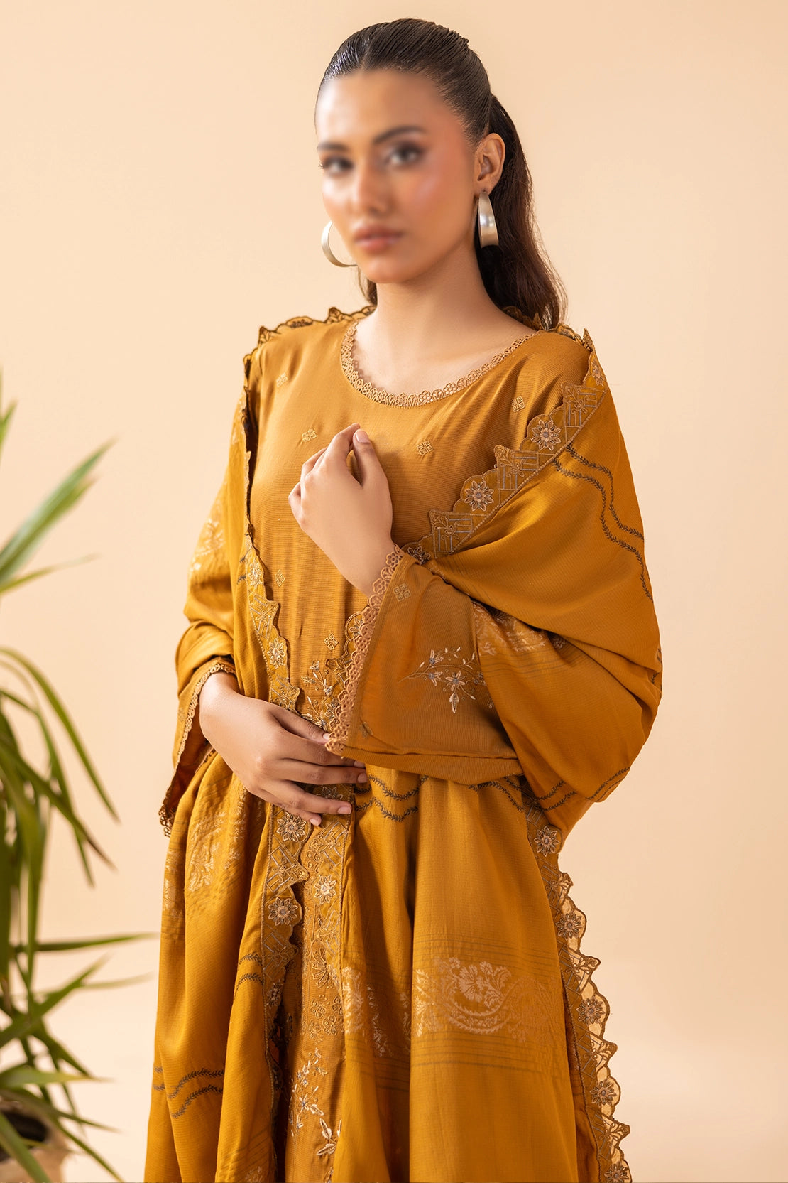 3 Piece - Embroidered Doriya Viscose - Tassur 105