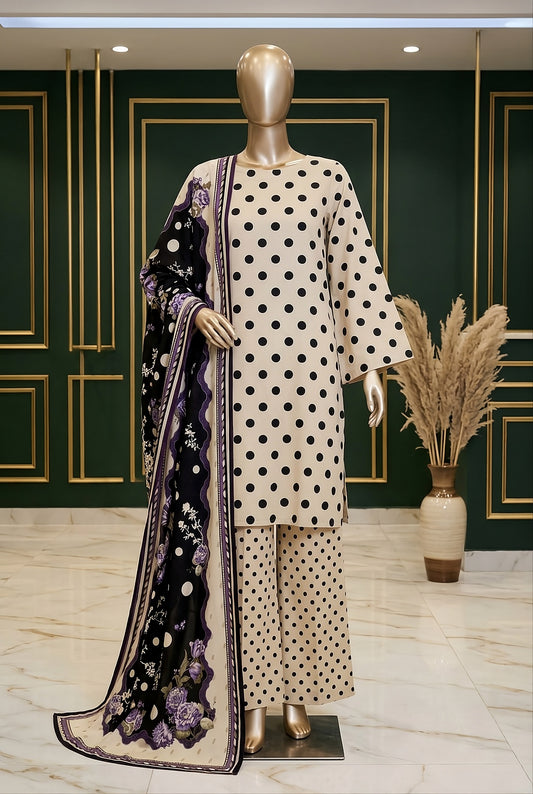 3 Piece - Digitally Printed Lawn - F82 - D6003