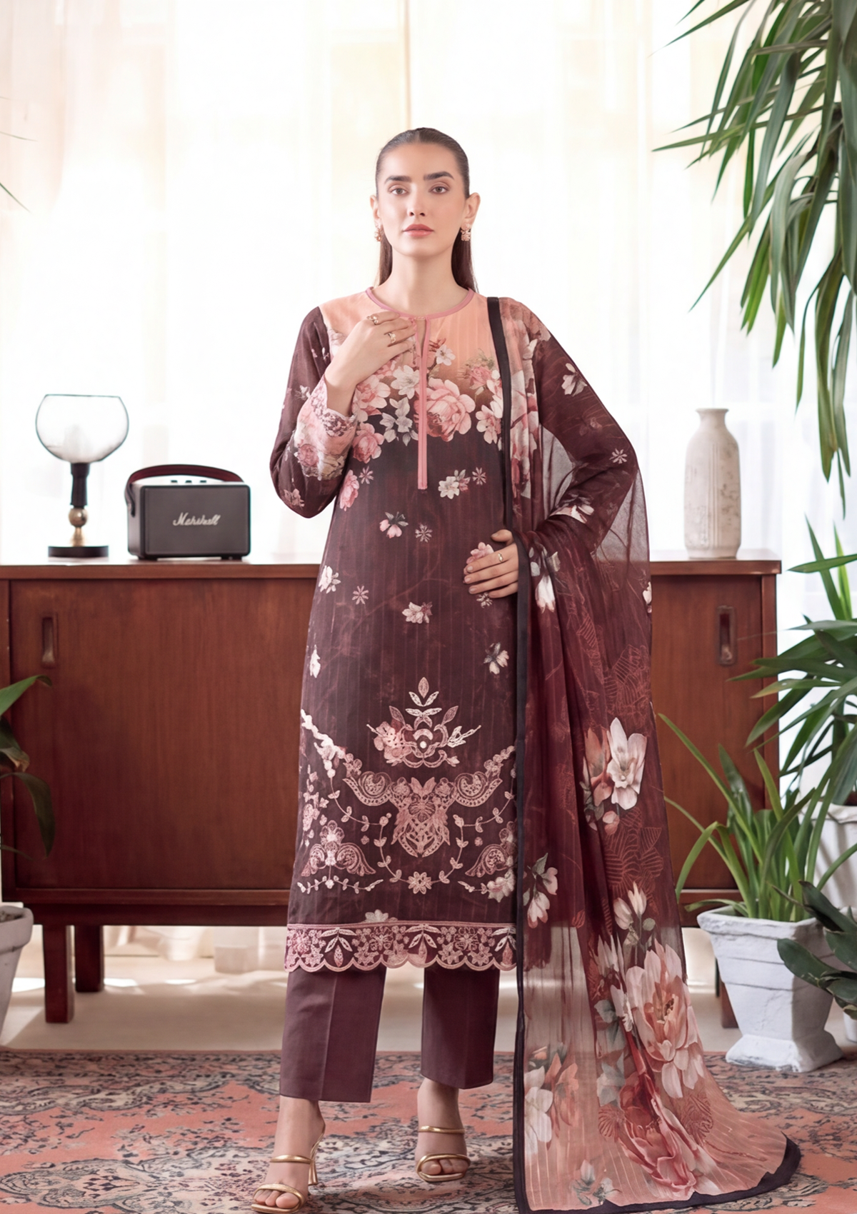 3 Piece - Embroidered Lawn - Fantak Luxe V303 - 10