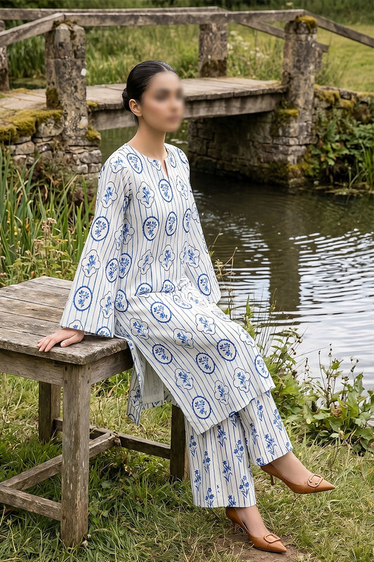2 Piece - Digitally Printed Lawn - B39 - D5115