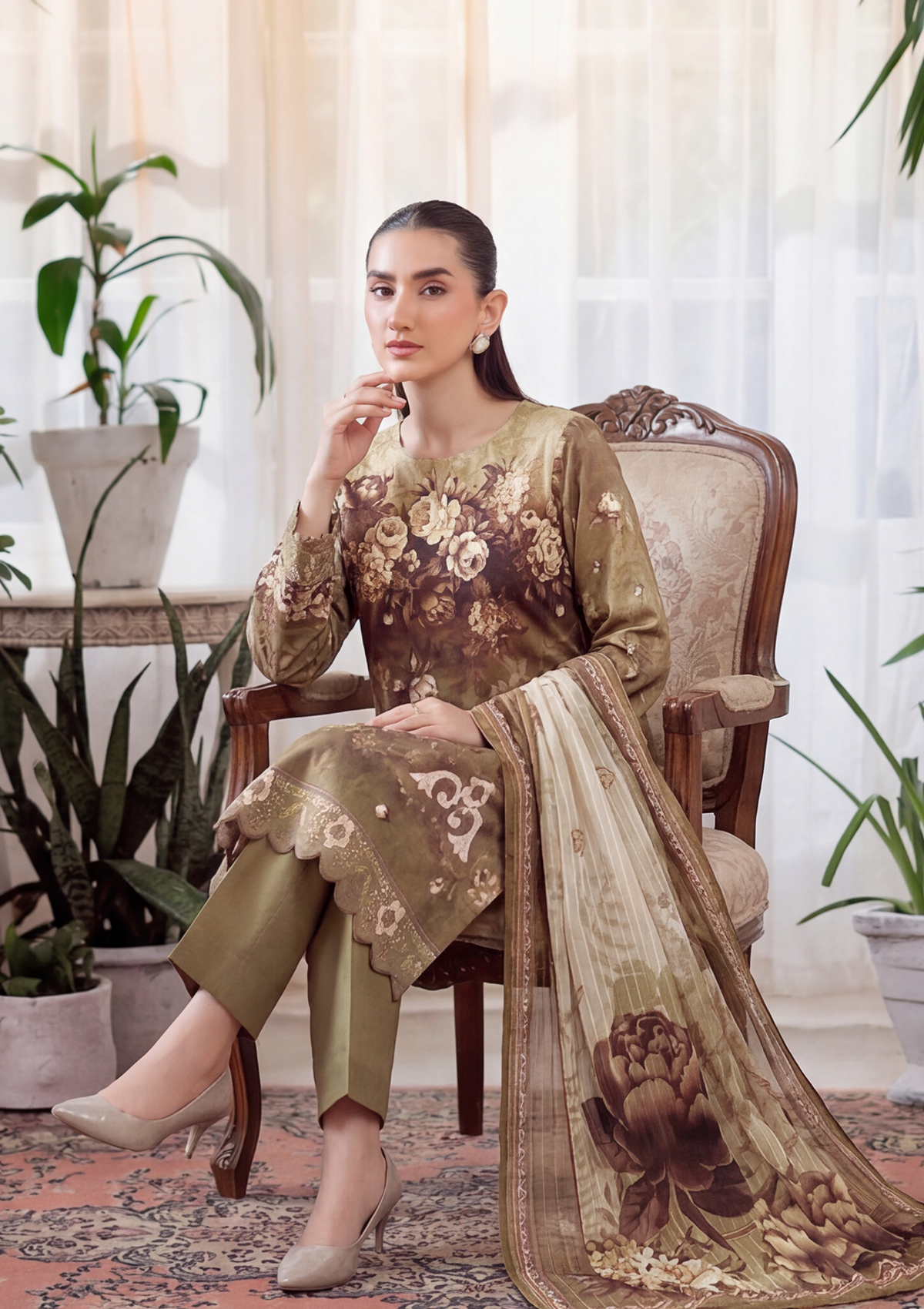 3 Piece - Embroidered Lawn - Fantak Luxe V303 - 11